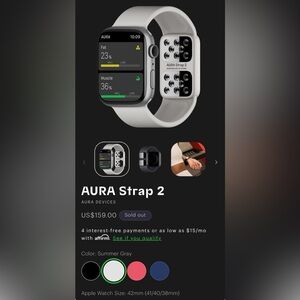 Aura Strap 2 - Summer Gray - for the Apple Watch 42/44/45/49mm